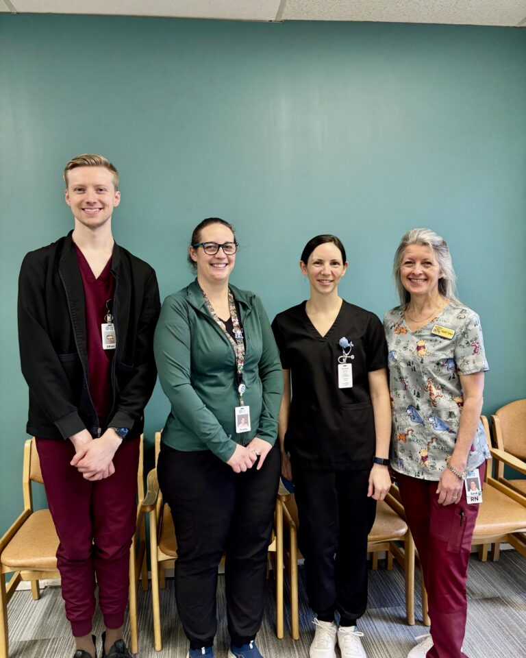 Nurses part of GHC's Paediatric Team stand side by side